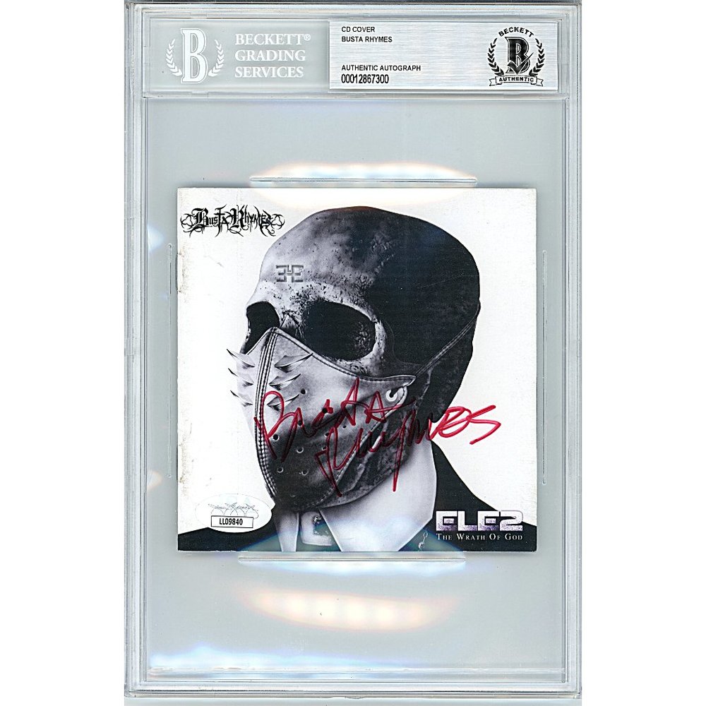 Busta Rhymes Signed Ele2 CD Slab JSA Beckett Cert